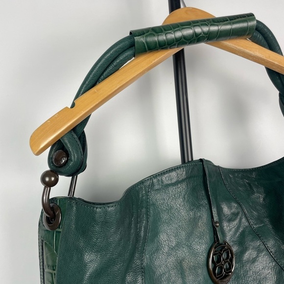 BCBGMAXAZRIA Green Large Hobo Shoulder Leather Bag - Picture 6 of 9